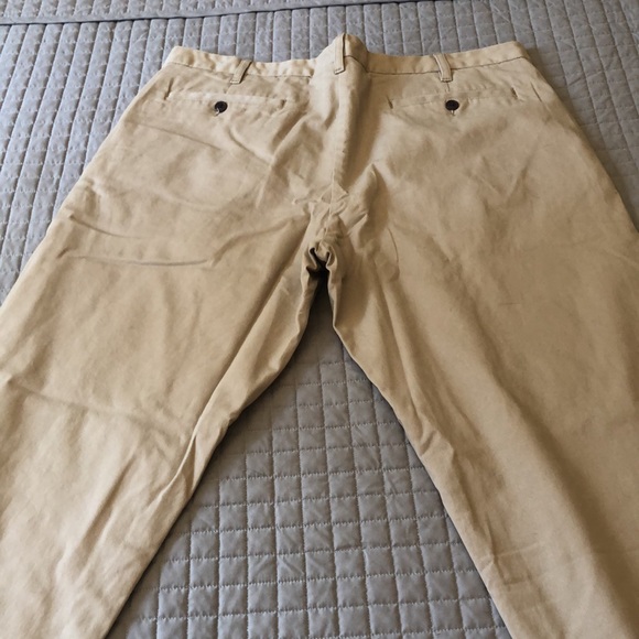 🆕 Land’s End Flannel Lined Tan Khakis - Picture 7 of 10